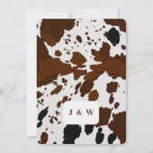 Rustieke Westerne Foto Cowboy bruiloft save the da Kaart (Achterkant)