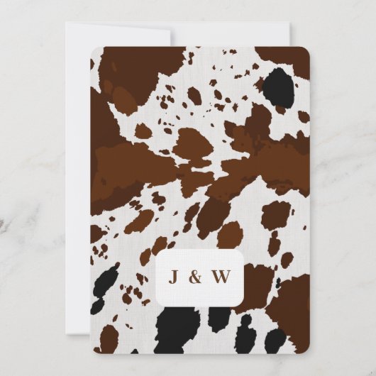 Rustieke Westerne Foto Cowboy bruiloft save the da Kaart (Achterkant)