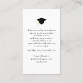 Rustieke Westerne Graduation party Woon kaart Visitekaartje (Achterkant)