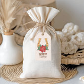 Rustieke Westerne kerst Cadeaulabel