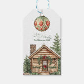 Rustieke Westerne kerst Cadeaulabel (Voorkant)