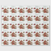 Rustieke Westerne kerst Cadeaupapier (Vlak)