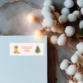 Rustieke Westerne kerst Etiket