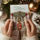 Rustieke Westerne kerst Feestdagenkaart