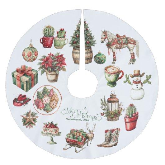 Rustieke Westerne kerst Kerstboom Rok (Voorkant)