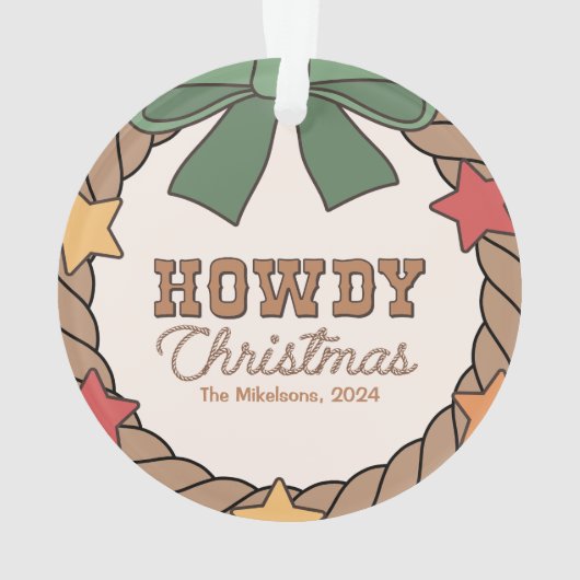 Rustieke Westerne kerst Ornament (achterkant)