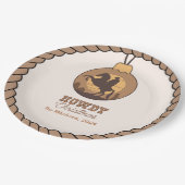 Rustieke Westerne kerst Papieren Bordje (Gekanteld)