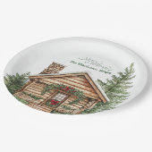 Rustieke Westerne kerst Papieren Bordje (Gekanteld)