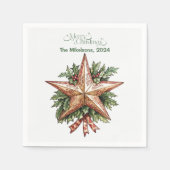 Rustieke Westerne kerst Servet (Voorkant)