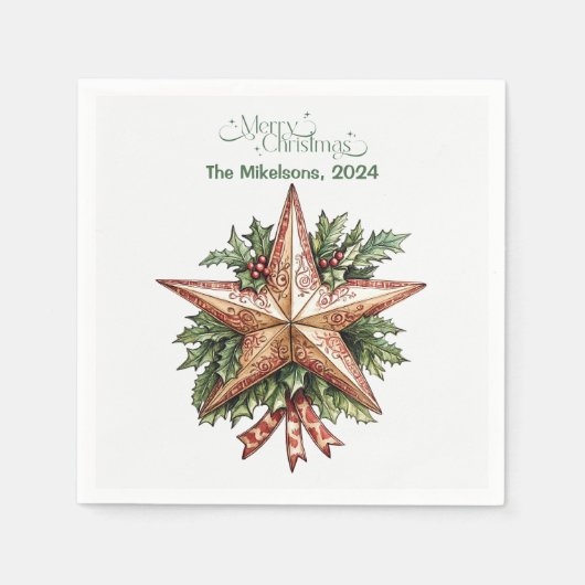 Rustieke Westerne kerst Servet (Voorkant)