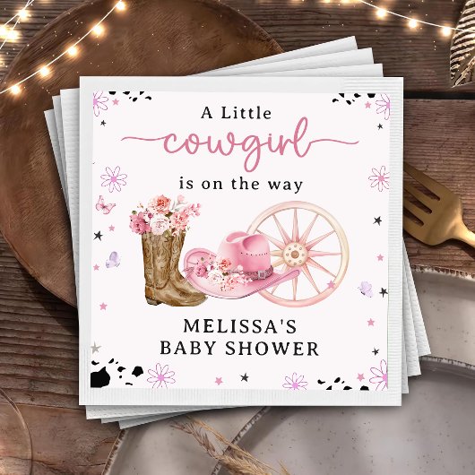 Rustieke Westerne kleine cowboy Baby shower servet
