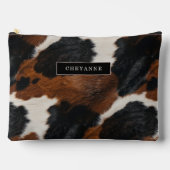 Rustieke Westerne Koeienhuid Patroon met Jouw naam Etui (Voorkant)