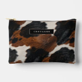 Rustieke Westerne Koeienhuid Patroon met Jouw naam Etui (Voorkant)