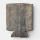 rustieke westerne land houtnerf schuur bruiloft blikjeskoeler (Achterkant)