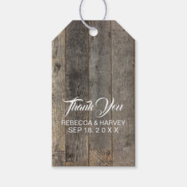 rustieke westerne land houtnerf schuur bruiloft cadeaulabel