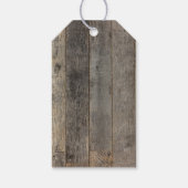rustieke westerne land houtnerf schuur bruiloft cadeaulabel (Achterkant)