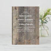 rustieke westerne land houtnerf schuur bruiloft kaart (Staand voorkant)