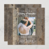 rustieke westerne land houtnerf schuur bruiloft kaart (Voorkant / Achterkant)