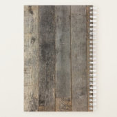 rustieke westerne land houtnerf schuur bruiloft planner (Achterkant)