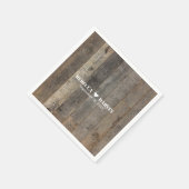 rustieke westerne land houtnerf schuur bruiloft servetten (Hoek)