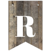 rustieke westerne land houtnerf schuur bruiloft vlaggetjes (Tweede vlag)