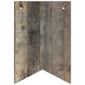 rustieke westerne land houtnerf schuur bruiloft vlaggetjes (Eerste vlag)