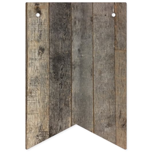 rustieke westerne land houtnerf schuur bruiloft vlaggetjes (Eerste vlag)