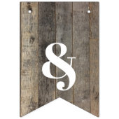 rustieke westerne land houtnerf schuur bruiloft vlaggetjes (Derde vlag)