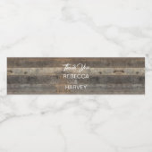 rustieke westerne land houtnerf schuur bruiloft waterfles etiket (Enkel label)