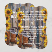 Rustieke westerne landelijke stijl cowboy bruiloft kaart (Voorkant / Achterkant)