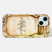 Rustieke westerne landkant aanpasbare mason jar Case-Mate iPhone case (Achterkant (horizontaal))