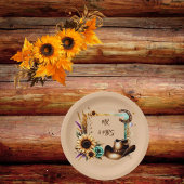 Rustieke Westerne Mr & Mrs Party Borden Papieren Bordje