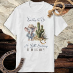 Rustieke Westerne Olifant Cowboy Mama to Be T-shirt<br><div class="desc">Welkom bij onze schattige en rustieke boho waterverf westerne olifant cowboy baby shower sjabloon design collectie! Omarm de betoverende allure van de bohemian spirit met ons heerlijke assortiment sjablonen met een beminnelijke baby olifant gekleed in een cowboy pet en een knusblauwe long john een stuk. Deze vertederende cowboyolifant is geplaatst...</div>