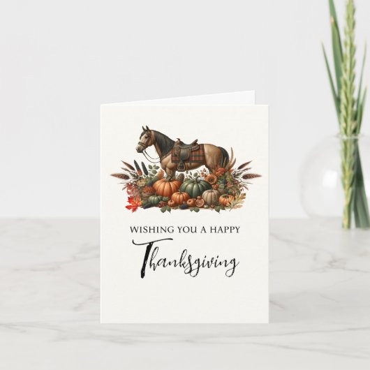 Rustieke Westerne Plezier Paard Thanksgiving (Voorkant)