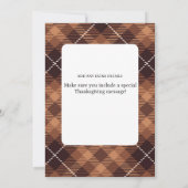 Rustieke Westerne Plezier Paard Thanksgiving Kaart (Achterkant)