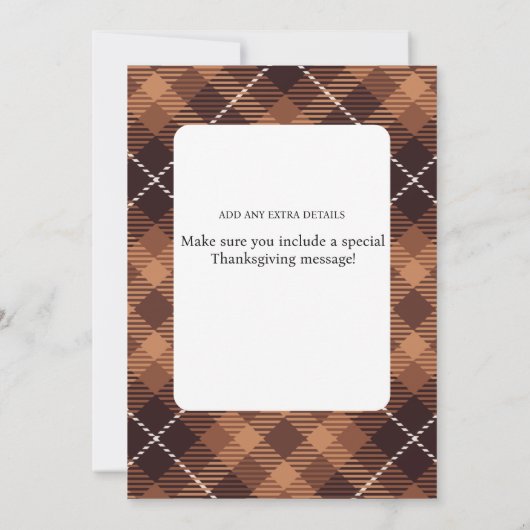 Rustieke Westerne Plezier Paard Thanksgiving Kaart (Achterkant)