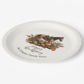 Rustieke Westerne Plezier Paard Thanksgiving Papieren Bordje (Gekanteld)