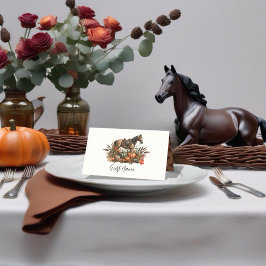 Rustieke Westerne Plezier Paard Thanksgiving Plaatskaartje