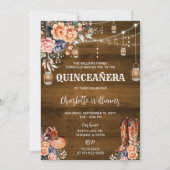 Rustieke Westerne Quinceañera Kaart (Voorkant)