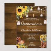 Rustieke Westerne Quinceañera verjaardagsfeestje Kaart (Voorkant / Achterkant)