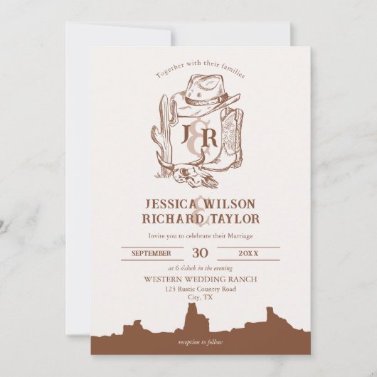 Rustieke Westerne Ranch Boerderij Schuur Cowboy la Kaart (Voorkant)