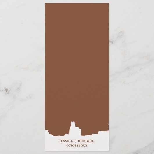 Rustieke Westerne Ranch Boerderij Schuur Cowboy la Menu (Achterkant)