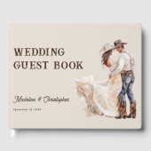 Rustieke Westerne Ranch Wedding Gastenboek (Voorkant)