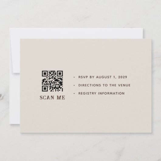 Rustieke Westerne Ranch Wedding Invitation Kaart (Achterkant)