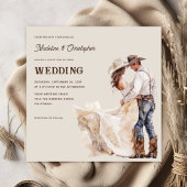 Rustieke Westerne Ranch Wedding Kaart