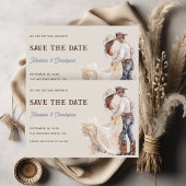 Rustieke Westerne Ranch Wedding Save the Date Kaart