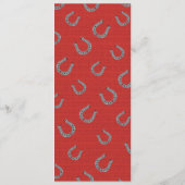 Rustieke westerne rodeo bruiloft Menu (Achterkant)