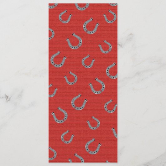 Rustieke westerne rodeo bruiloft Menu (Achterkant)