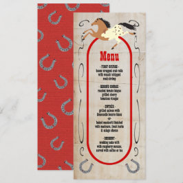 Rustieke westerne rodeo bruiloft Menu