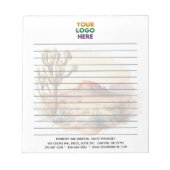 Rustieke Westerne scene Corporate Logo Lined Notitieblok (Voorkant)